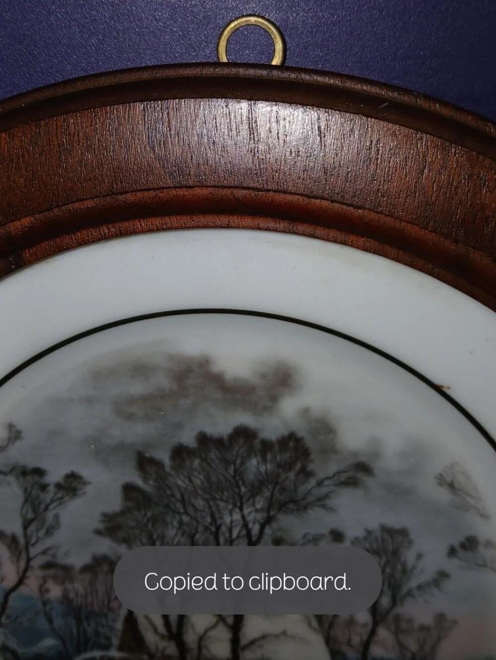 Avon 1981 Currier and Ives Winter Snow Scene Exclusive Salad Plate Porcelain.